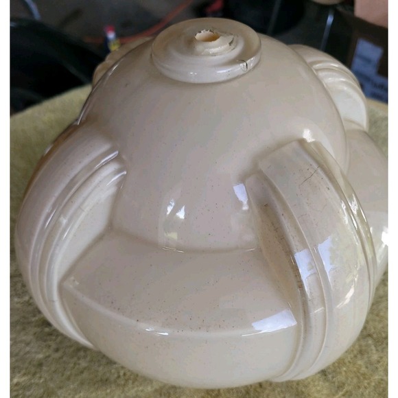Very J Other - Art Deco Cream Biege Ribbed Panel Lamp Base Very Cool Repurpose